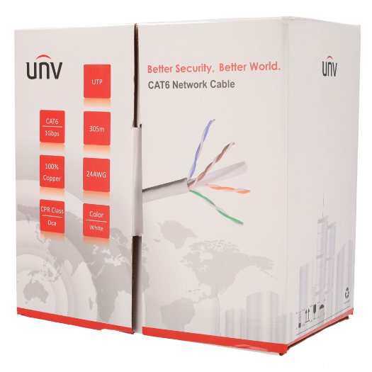 UV-UTP6-300-BC24AWG-DCA-B-W Uniview UTP cable category 6   Driver OFC,100% copper 