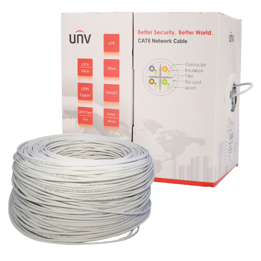 UV-UTP6-300-BC24AWG-DCA-B-W Uniview UTP cable category 6   Driver OFC,100% copper 