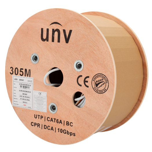 UV-UTP6A-300-BC23AWG-DCA-R-W Uniview UTP cable Category 6A   Driver OFC,100% copper 
