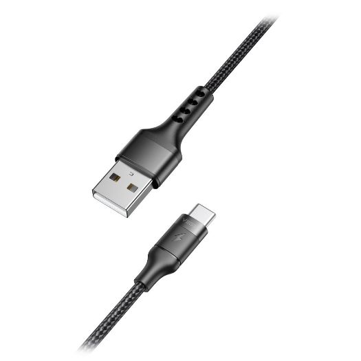 VG-AC03, Ceste, USB kabel 2.0 za prijenosna računala, USB, Od A do USB, C, Metalni omotač, pleteni najlon