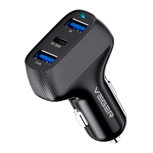 VG-CC271-2A1C, CESTE, Auto punjač, Snaga 37W, 20W Brzo punjenje, 2x USB, A, 1x USB