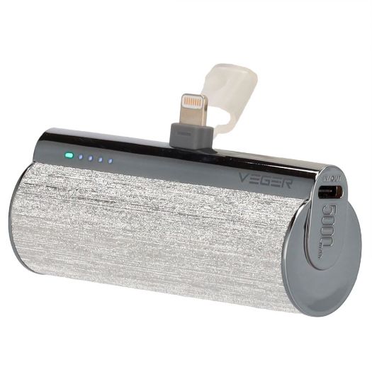 VG-W0573P-S, VEGER Mini Power bank s LED diodama za punjenje, Kapacitet 5000mAh