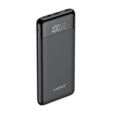 VG-W1087, VEGER Power bank s LCD zaslonom, Kapacitet 10000mAh, USB, C, Mikro USB ulazi