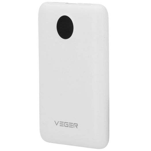 VG-W1170-W, VEGER Power bank s LCD zaslonom, Kapacitet 10000mAh, Ulazi Munja, USB