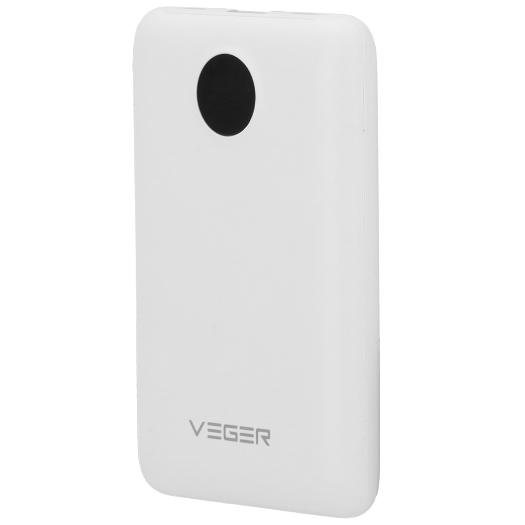 VG-W1170-W VEGER Power bank with LCD display   Capacity 10000mAh   Inputs Lightning, USB