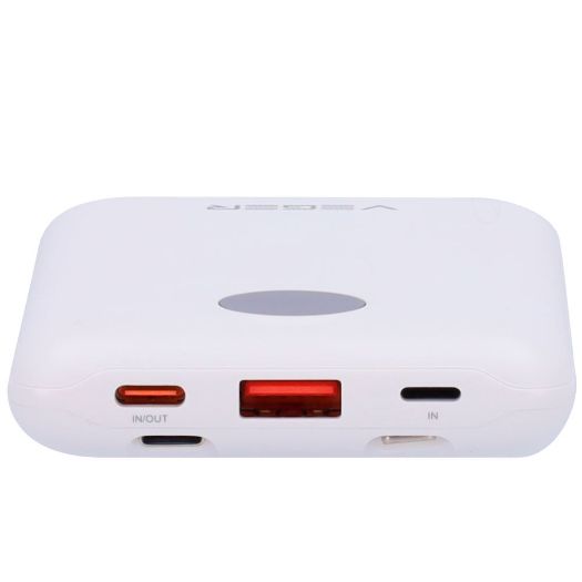 VG-W1170-W, VEGER Power bank s LCD zaslonom, Kapacitet 10000mAh, Ulazi Munja, USB