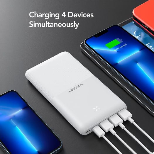VG-W2060, VEGER Power bank s LED diodama za punjenje, Kapacitet 20000mAh, USB, C, Mikro USB, Ulazi munje