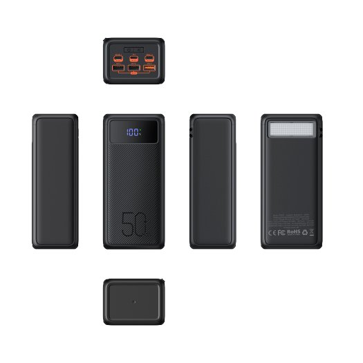 VG-W5001 VEGER Power bank with LCD display   Capacity 50000mAh   USB C, Micro USB, Lightning inputs 