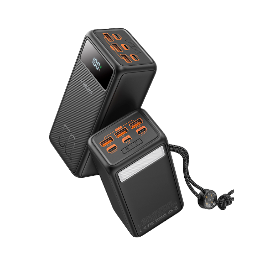 VG-W5001 VEGER Power bank with LCD display   Capacity 50000mAh   USB C, Micro USB, Lightning inputs 