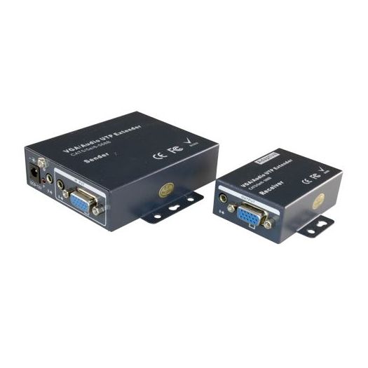 VGA-EXT, Aktivni VGA produživač, Odašiljač i prijemnik, Domet 100 m, Preko kabela UTP Cat 5/5e/6