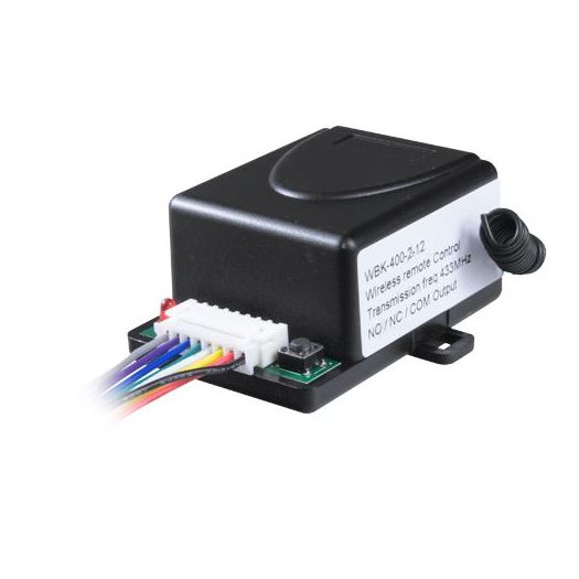 WBK-400-2-12, Bežični relej s daljinskim upravljanjem, Za parkirna vrata, Radi s NO/NC/COM