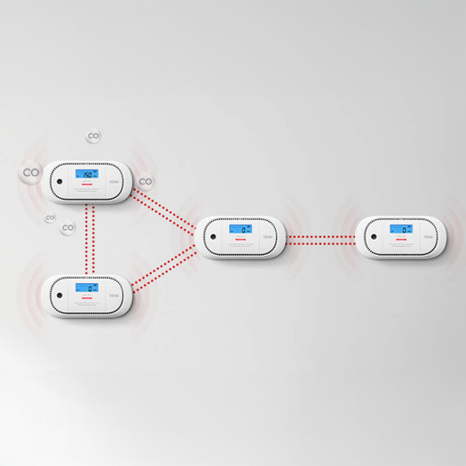 XC01-WR X Sense Standalone Carbon Monoxide Alarm   Allows connecting 24 RF detectors 868MHz 
