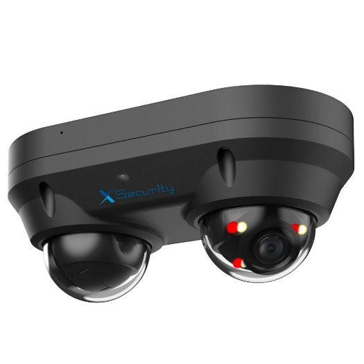 XS-IPD850A-4P-DUAL-BLACK, X, Sigurnosna dvostruka IP kamera s kupolom, 2x 4 megapiksela (2560x1440)