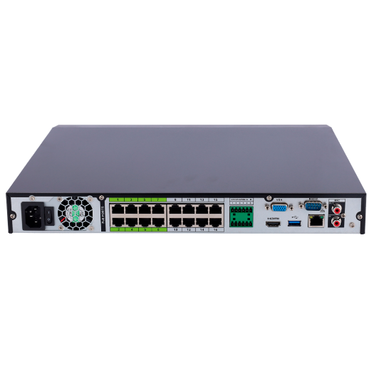 XS-NVR6216A-4K-16P-4AI X Security NVR for IP cameras   Maximum resolution 12 Megapixel 