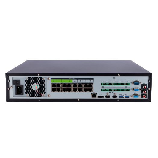 XS-NVR6864A-16P-WIZ X Security NVR   Maximum resolution 32 Megapixel   64 CH / 16 PoE af/at ports 