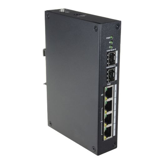 XS-SW0604-96-DIN-HIPOE, X, Sigurnosno upravljiva PoE Prekidač, 4 x FE PoE + 2 GE SFP