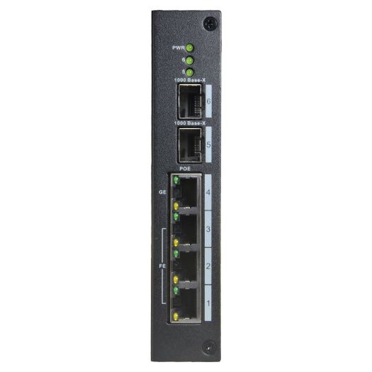 XS-SW0604-96-DIN-HIPOE, X, Sigurnosno upravljiva PoE Prekidač, 4 x FE PoE + 2 GE SFP