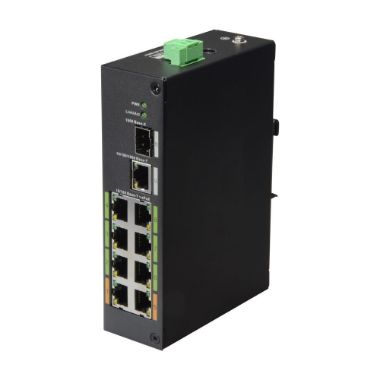 XS-SW1008EPOE-120-DIN, X, Sigurnosni ePOE prekidač, 8 PoE portova + 1 uzlazni prijenos RJ45 + 1 SFP