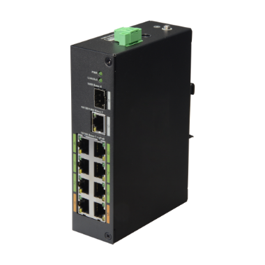 XS-SW1008EPOE-120-DIN X Security ePOE Switch   8 PoE ports + 1 Uplink RJ45 + 1 SFP 