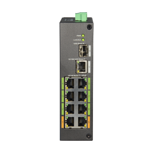 XS-SW1008EPOE-120-DIN X Security ePOE Switch   8 PoE ports + 1 Uplink RJ45 + 1 SFP 