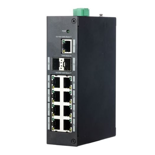XS-SWI1100-GDIN, Industrijski prekidač X, Sigurnost, 9 portova RJ45 + 2 Uplink porta (SFP)