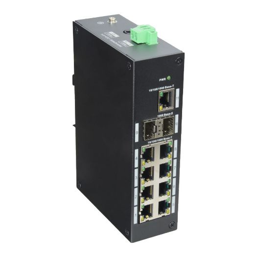 XS-SWI1100-GDIN, Industrijski prekidač X, Sigurnost, 9 portova RJ45 + 2 Uplink porta (SFP)