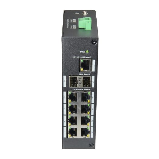 XS-SWI1100-GDIN, Industrijski prekidač X, Sigurnost, 9 portova RJ45 + 2 Uplink porta (SFP)