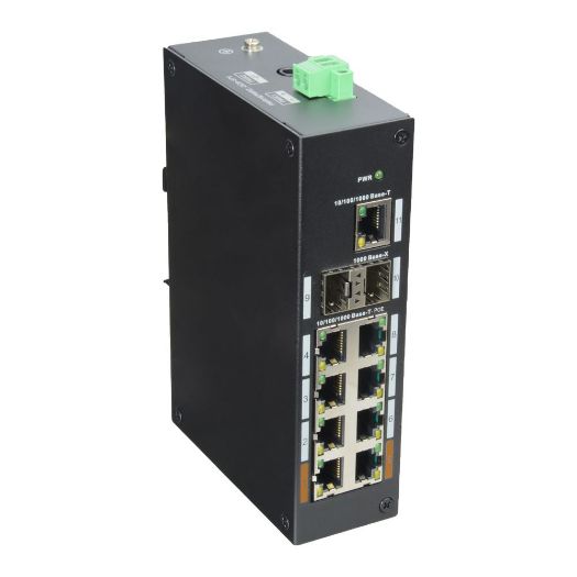 XS-SWI1108HIPOE-G120DIN, Industrijski prekidač X, Sigurnost, 8 portova RJ45 + 2 SFP porta + 1 RJ45 port