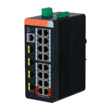 XS-SWI2016HIPOE-MGF-240-DIN, X, Sigurnost PoE Prekidač DIN šina, 16 PoE RJ45 + 4 SFP porta