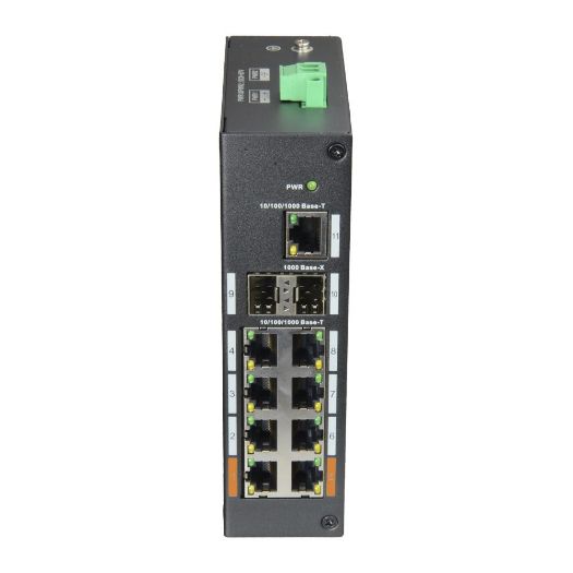 XS-SWI1108HIPOE-G120DIN, Industrijski prekidač X, Sigurnost, 8 portova RJ45 + 2 SFP porta + 1 RJ45 port