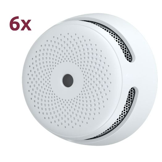 XS01-6PACK, Paket od 6 mini stalka, sam detektor dima X, Osjećaj, Vijek trajanja baterije 10 godina (bez