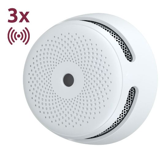 XS01-WX-3PACK, Paket od 3 mini stalka, sam detektor dima X, Osjećaj, WiFi komunikacija 2.4GHz