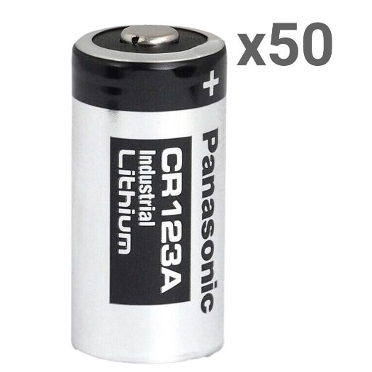 50XBATT-CR123A-P, Panasonic, Litijeva baterija CR1123A, Paket od 50 jedinica, Napon 3,0 V