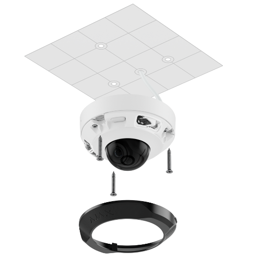 AJ-DOMECAM-MINI-8-0400-HL-W, IP kamera 8 megapiksela Ajax, 1/2.8" CMOS s progresivnim skeniranjem 