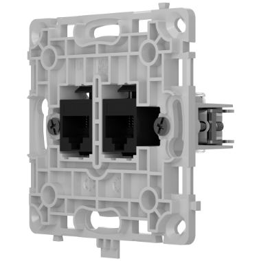 AJ-OUTLETCORE-LAN-B, Ethernet utičnica s dva priključka, kompatibilna s CAT.6 i CAT.5e kabelima  
