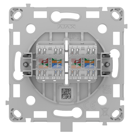 AJ-OUTLETCORE-LAN-W, Ethernet utikač s dva priključka, kompatibilan s CAT.6 i CAT.5e kabelima  
