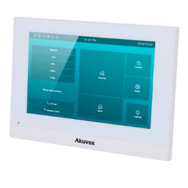 AK-C313W-LP-2-WHITE, Linux monitor za video interfon, 7" TFT zaslon, Kristalno čisto dva