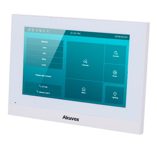 AK-C313W-LP-2-WHITE, Linux monitor za videointerfon, 7" TFT zaslon 