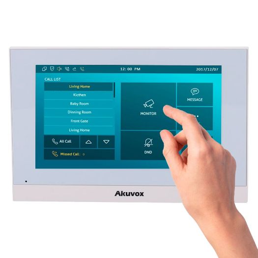 AK-C313W-LP-2-WHITE, Linux monitor za video interfon, 7" TFT zaslon, Kristalno čisto dva