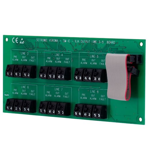 CM-IE, Relejna kartica za detektore 3 do 8, za CLI kontrolere, Pruža informacije o statusu detektora