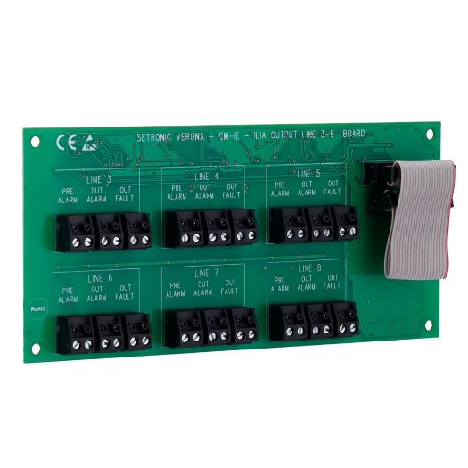 CM-IE, Relejna kartica za detektore 3 do 8, za CLI kontrolere, Pruža informacije o statusu detektora