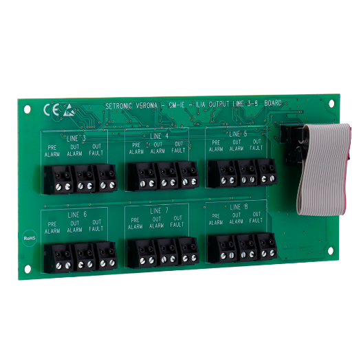 CM-IE, rele kartica za detektore 3 do 8, za CLI kontroler, isporučuje informacije o statusu detektora 