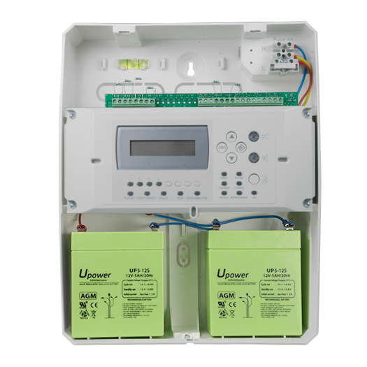 DMT-FP9000-4-EN, konvencionalni centralni sustav 4 zone s LCD zaslonom, 2 sirenska izlaza 