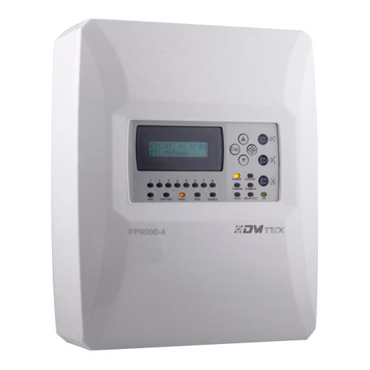 DMT-FP9000-4-EN, konvencionalni centralni sustav 4 zone s LCD zaslonom, 2 sirenska izlaza 
