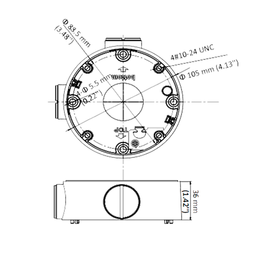 DS-1260ZJ-CRNI, razvodna kutija, za bullet kamere, pogodna za vanjsku upotrebu 