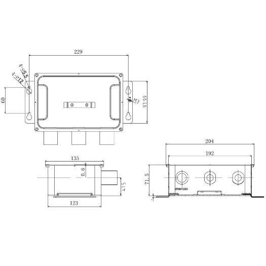 DS-1284ZJ-M, Razvodna kutija, Za Bullet i Turret kamere, Nehrđajući čelik 316L