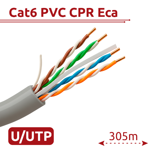 DS-1LN6-UE-W, Hikvision UTP kabel kategorije 6, OFC vodič, 99,5% bakra 