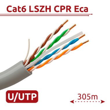 DS-1LN6UEL5/Bijela 305 m, Hikvision UTP kabel kategorije 6, OFC vodič, 99,5 % bakra 
