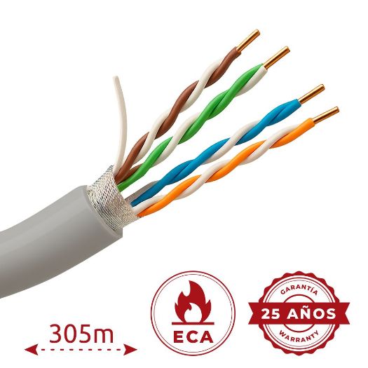 F-UTP5E-305-PVC-Eca, Safire FTP kabel, Kategorija 5E, Rola od 305 metara | Promjer 5 mm