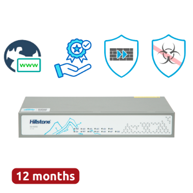 HILL-SG-6000-A1000-HWBDL1-IN12, Hillstone Networks NGFW, hardver + 1 godina usluge Plus 